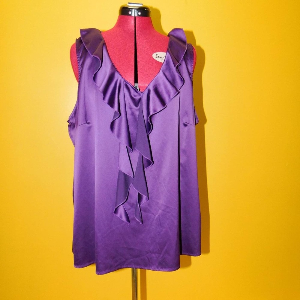 5/$25.00 Undercover Agent Purple ruffle top